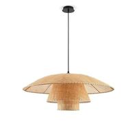 CHUNGYANG Lámpara Colgante De Ratán Natural Estilo WABI-sabi para Restaurante, Bar O Sala De Estar. Lámpara Colgante con Pantalla De Ratán Tejida A Mano. Lámpara De Araña Campestre Creativa.