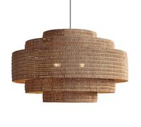 CHUNGYANG Lámpara Colgante De Ratán Para Dormitorio, Estilo Japonés, Para Comedor Y Casa De Huéspedes, Con Pantalla De Mimbre, Iluminación Vintage Tejida A Mano Para El Hogar, Lámpara Colgante De Ratá