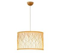 CHUNGYANG Lámpara Colgante Individual Para Comedor, Pantalla De Bambú Y Mimbre, Lámpara De Araña Para Isla De Cocina, Luminaria Tejida A Mano Para Entrada, Cafetería, Iluminación Retro Para El Hogar.