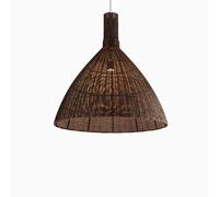 CHUNGYANG Lámpara Colgante Japonesa De Ratán, Lámpara Colgante Artesanal Estilo Pastor, Retro, Creativa, con Pantalla, para Dormitorio, Sala De Estar, Guardería, Estilo WABI Sabi, para Isla De Cocina