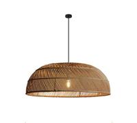 CHUNGYANG Lámpara Colgante Para Isla De Cocina, Altura Ajustable, Estilo Rústico, Con Pantalla De Ratán Tejido A Mano, Iluminación Colgante Rústica Para Restaurante O Salón De Té.