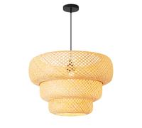 CHUNGYANG Lámpara De Araña De Bambú Estilo Bohemio, Iluminación Decorativa Para Interiores, Ideal Para Islas De Cocina, Comedores Y Salas De Estar. Lámpara Colgante Creativa De Bambú Tejido. Lámpara