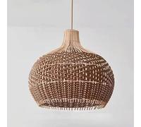 CHUNGYANG Lámpara De Araña De Bambú Y Ratán E27, Lámpara Decorativa Japonesa, Lámpara Colgante Tejida A Mano, Iluminación Colgante Campestre Pastoral, Lámpara De Pantalla De Ratán para Isla De Cocina