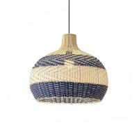 CHUNGYANG Lámpara De Araña De Bambú Y Ratán E27, Lámpara Decorativa Japonesa, Lámpara Colgante Tejida A Mano, Iluminación Colgante Campestre Pastoral, Lámpara De Pantalla De Ratán para Isla De Cocina