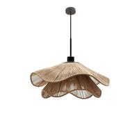 CHUNGYANG Lámpara De Araña De Estilo Bohemio Lámpara Colgante De Tejido De Cuerda De Cáñamo Vintage Restaurante Café Arte Pétalo Luces Colgantes Base E27 Decoración del Hogar Accesorio De Iluminación