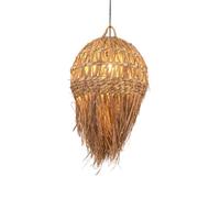 CHUNGYANG Lámpara De Araña De Materiales Naturales De 40 Cm (15,7 Pulgadas), Estilo Rústico De Granja, Para Techos Colgantes, Ideal Para Islas De Cocina. Lámpara Colgante Estilo Pastoril Con Cable