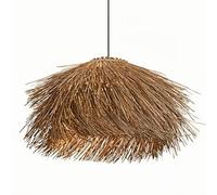 CHUNGYANG Lámpara De Araña De Ratán Estilo Wabi-sabi, Lámparas Colgantes De Ratán Y Mimbre Para Restaurante, Lámpara Colgante Decorativa Para Salón De Té, Faroles Y Pantallas Comerciales De Ratán Hech