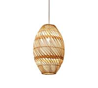 CHUNGYANG Lámpara De Araña De Ratán Natural, Creativa Lámpara De Techo Colgante Tejida De Ratán Estilo Pastoral Para Isla De Cocina, Iluminación Colgante Rústica De Granja Para Restaurante, Salón De T