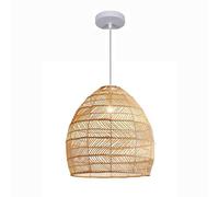 CHUNGYANG Lámparas Colgantes De Tejido De Mimbre De Bambú, Luces Colgantes Con Base E26 De Estilo Japonés, Lámpara De Araña Tejida A Mano Con Arte De Ratán, Accesorios De Techo Creativos Modelado Onda