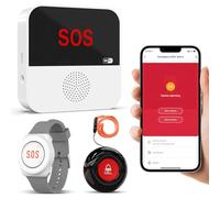 ChunHee Avisador Personas Mayores Botón Emergencia Ancianos Tuya WiFi Smart Senior Sistema de Alerta de Llamada de Emergencia para Pacientes Mayores Discapacitados (Versión enchufable (con reloj 2-1))
