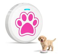 ChunHee Campanas de entrenamiento de perros para inodoro, timbre de perro para entrenamiento para sonar para salir, 28 tonos de llamada de 5 niveles de volumen, 1 campana rosa para perro