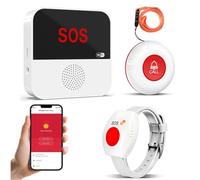 ChunHee Pulsera de Emergencia para Ancianos Tuya WiFi Smart Wearable Senior Emergency Bell Alert System para Pacientes Ancianos Discapacitados,Niños (sólo soporta 2.4GHz Wi-Fi)