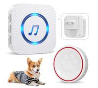 ChunHee Timbre para Gato/Perro, Timbre de Puerta, Sensor táctil Resistente al Agua, Receptor 1 Receptor + 1 Timbre de Puerta táctil