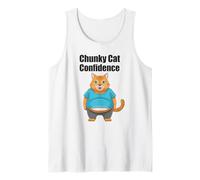 Chunky Cat Confidence Cute Fat Belly - Cita Divertida Camiseta sin Mangas