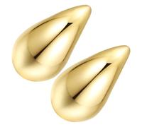 Chunky Huggie Hoop - Pendientes Ligeros En Forma De Lágrima Para Mujer, Pendientes Gruesos Ṕendientes Dorados Con Forma De Lágrima | P̀endientes Ďe Gota Đe Plata P̃endientes D́e Agua D̄e Oro