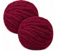 Chunky Yarn Lana de 500 g, 2 unidades de lana de 54 m de grosor para tejer a mano, 2 cm XXL, hilo grueso para tejer con los brazos y con los dedos, lana esponjosa para manta, almohada, bufanda, regalo