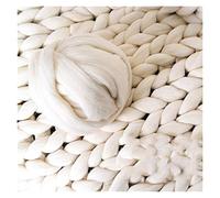 Chunky Yarn,Lana Gruesa Para Tejer A Mano 1000 G/Bola Súper Grueso Hilado De Hilo Para Hilados(White)