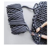 Chunky Yarn,Lana Gruesa Para Tejer A Mano 1000G Súper grueso Hilo DIY BRAND MANTAMIENTO MAN MANA HILO DE PLUJO Manta 60m(Dark gray)