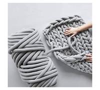 Chunky Yarn,Lana Gruesa Para Tejer A Mano 1000G Súper grueso Hilo DIY BRAND MANTAMIENTO MAN MANA HILO DE PLUJO Manta 60m(Light gray)