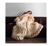 Chunky Yarn,Lana Gruesa Para Tejer A Mano Hilo grueso de bricolaje Hilado hilados hilo súper para hilado mano Manta punto tejer(Beige 500g)