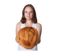 Chunky Yarn,Lana Gruesa Para Tejer A Mano Hilo grueso de bricolaje Hilado hilados hilo súper para hilado mano Manta punto tejer(Bronze)