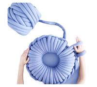 Chunky Yarn,Trapillo para Crochet 1kg De Espesor Grueso, Hilo,Para Tejer A Mano, Tejido Ganchillo, Suave, Algodón, Cañón Bricolaje, Hilado, Manta(Blue 0.5KG)