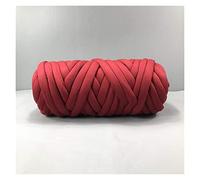 Chunky Yarn,Trapillo para Crochet 1kg / PCS Hilo grueso voluminoso for el hilo de punto tejido a mano suave algodón DIY Brazo Manta giro(Red)