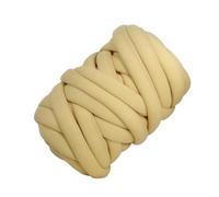 Chunky Yarn,Trapillo para Crochet Hilo hilado con núcleo de lana algodón grueso, tubo artesanal, manta, sombrero, brazo voluminoso, tejido a mano, hilo giratorio, 500G(Khaki)