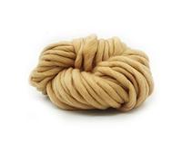 Chunky Yarn,Trapillo para Crochet Súper grueso tejido a mano grande espesor escalonado mascota nido sombrero línea de manta(Camel)