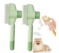 CHUNLIGOUJI Peine antipulgas autolimpiante para mascotas, peine autolimpiante para gatos, cepillo para el pelo, peine para pulgas, peine para eliminar el pelo de mascotas, peine para pulgas, cepillo