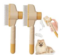 CHUNLIGOUJI Peine antipulgas autolimpiante para mascotas, peine autolimpiante para gatos, cepillo para el pelo, peine para pulgas, peine para eliminar el pelo de mascotas, peine para pulgas, cepillo