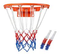 CHUNLIN Red de Baloncesto de Alta Resistencia, 2 Piezas de Recambio de Red de Baloncesto, se Adapta a aro estándar para Interiores y Exteriores, Redes de Baloncesto Resistentes y duraderas, 12 Lazos