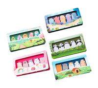 CHUNLINLAODA 5 blocs de notas adhesivas, 750 hojas de animales adhesivas, notas adhesivas sobre animales, mini hojas adhesivas, para oficina, escuela, regalos para estudiantes niños (A)