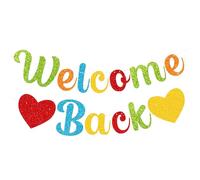 CHUNLINLAODA Guirnalda Welcome Back, Banderines Decoraciones de Bienvenida a Casa, Banner Welcome Home, Fiesta de Welcome Back Guirnalda para Fiestas Familiares, De Vuelta a la Escuela (A)