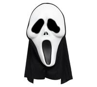 CHUNLINLAODA Máscara de grito para Halloween máscara ghostface máscara de fantasma aterrador máscaras espeluznantes niño adulto máscara de fiesta para accesorios de cosplay carnaval halloween (negro)