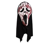 CHUNLINLAODA Máscara de grito para Halloween máscara ghostface máscara de fantasma aterrador máscaras espeluznantes niño adulto máscara de fiesta para accesorios de cosplay carnaval halloween (Rojo)