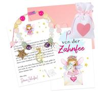 CHUNLINLAODA Regalo De Hada De Los Dientes, Pulsera Para Niñas, Diseño De Hada De Los Dientes, Tarjeta Postal, Para Cumpleaños, Bautizos, Navidad, Para Animar a Tu Hija o Sobrina (A)