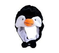 CHUNLINLAODA Sombrero de peluche de pingüino, sombrero de animal de felpa, gorro de pingüino, gorro de pingüinos de peluche, lindos sombreros de esquí, sombreros de felpa con orejeras de dibujos