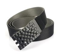 ChunLK Cinturón de liberación rápida con hebilla automática, accesorios de nailon for cinturón, cintura antideslizante(B-Black-G)