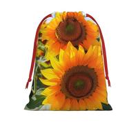 CHUNMINW Bloom - Bolsa de regalo de terciopelo suave con estampado de girasol, bolsa de regalo personalizada para boda, cumpleaños