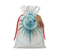 CHUNMINW Bolsa de regalo de cumpleaños con estampado de brújula, bolsa de regalo portátil con cordón para fiesta de Navidad, 1 pieza pequeña