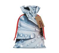 CHUNMINW Bolsa de regalo de cumpleaños con estampado de flores en spa, bolsa de regalo portátil con cordón para fiesta de Navidad, 1 pieza pequeña