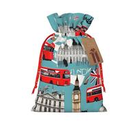 CHUNMINW Bolsa de regalo de cumpleaños con estampado "I Like London", bolsa portátil de lona con cordón para fiestas y Navidad, 1 pieza pequeña