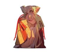 CHUNMINW Bolsa de regalo de cumpleaños con estampado tradicional de gnomo de Navidad, bolsa de regalo portátil con cordón para fiesta de Navidad, 1 pieza pequeña