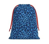 CHUNMINW Bolsa de regalo de terciopelo suave con estampado de piel de leopardo para Navidad, grande con cordón, bolsa de regalo personalizada para boda o cumpleaños