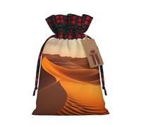 CHUNMINW Bolsa de regalo personalizada con cordón para mujer, diseño de desierto, para fiesta de Navidad, boda, San Valentín, 1 pieza