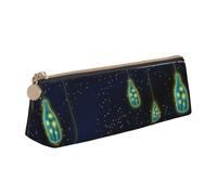 CHUNMINW Bottles in the night sky Print Minimalista Triangular Estuche de cuero organizador de cosméticos con impresión completa para viajes y trabajo, Blanco, One Size, Elegante