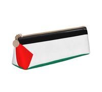 CHUNMINW Estuche de piel triangular minimalista con estampado de bandera de Palestina, organizador de cosméticos con impresión completa para viajes y trabajo