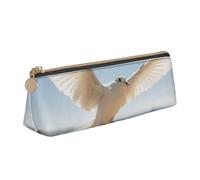 CHUNMINW Flying Dove - Estuche de piel triangular minimalista con impresión completa para viajes y trabajo, Blanco, One Size, Elegante