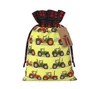 CHUNMINW Green Fields Farming Machine - Bolsa de regalo personalizada con cordón para mujer, fiesta de Navidad, boda, San Valentín, 1 pieza